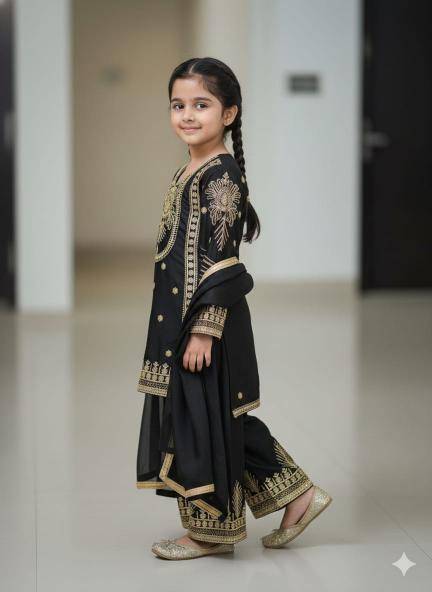 Trending New Ramzan Eid Special Silk Black Children boutique wholesale